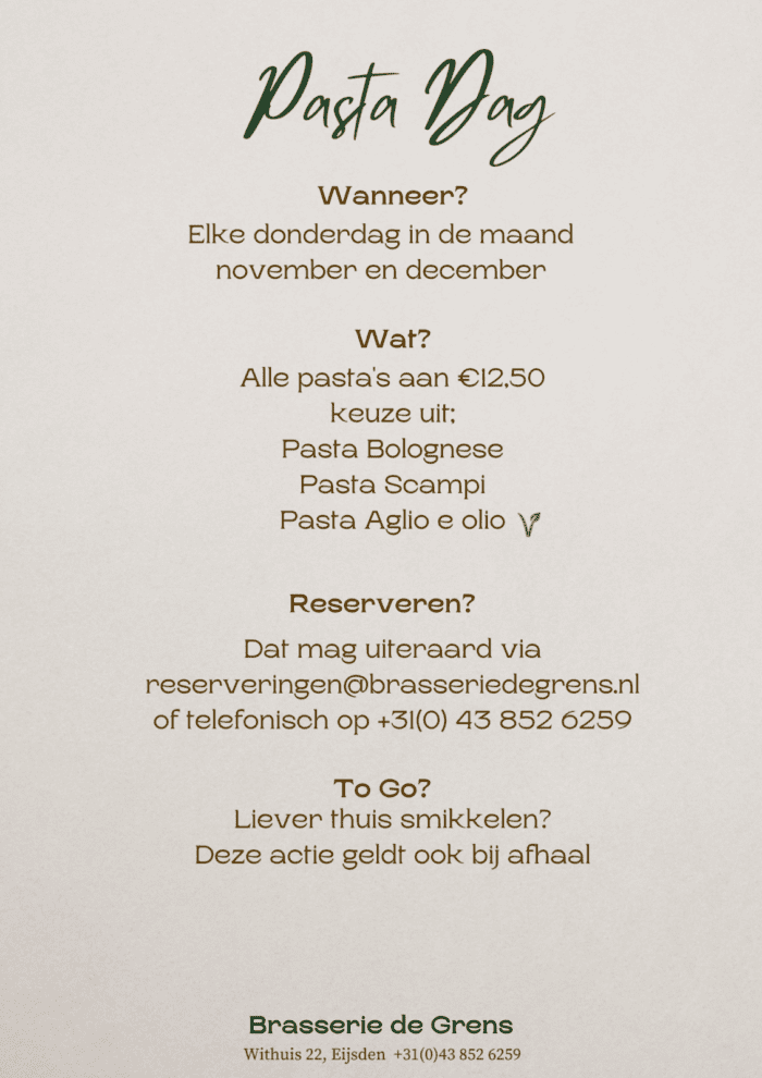 Pasta Dag