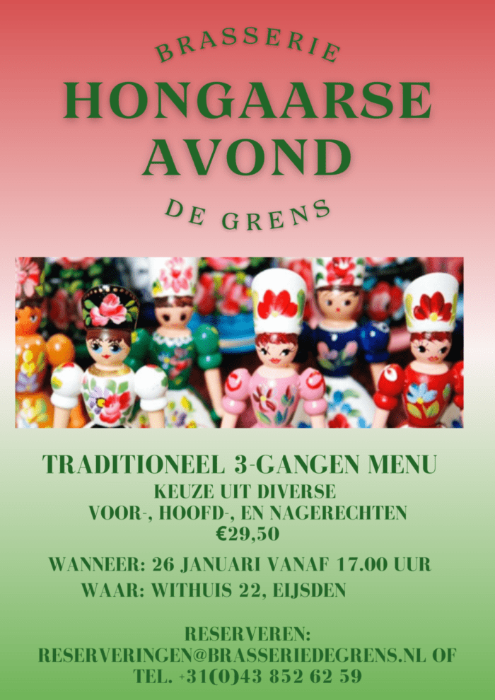 Brasserie De Grens presenteert Hongaarse avond!
